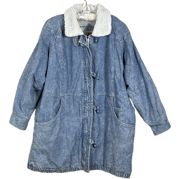Blue Greek Other - Original Blue Greek Jean Cotton Winter Coat Men's Size 2X Medium Wash
